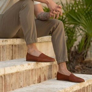 New in Box - Nisolo Alejandro Woven Slip On 2.0 in Brandy
